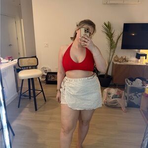 Pin stripe skort torrid